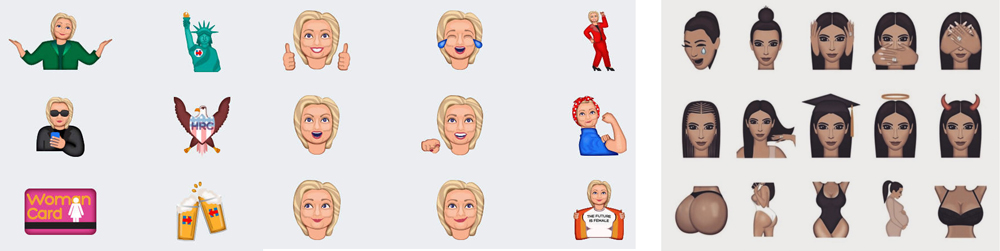 Emojis Hillary Clinton Kim Kardashian