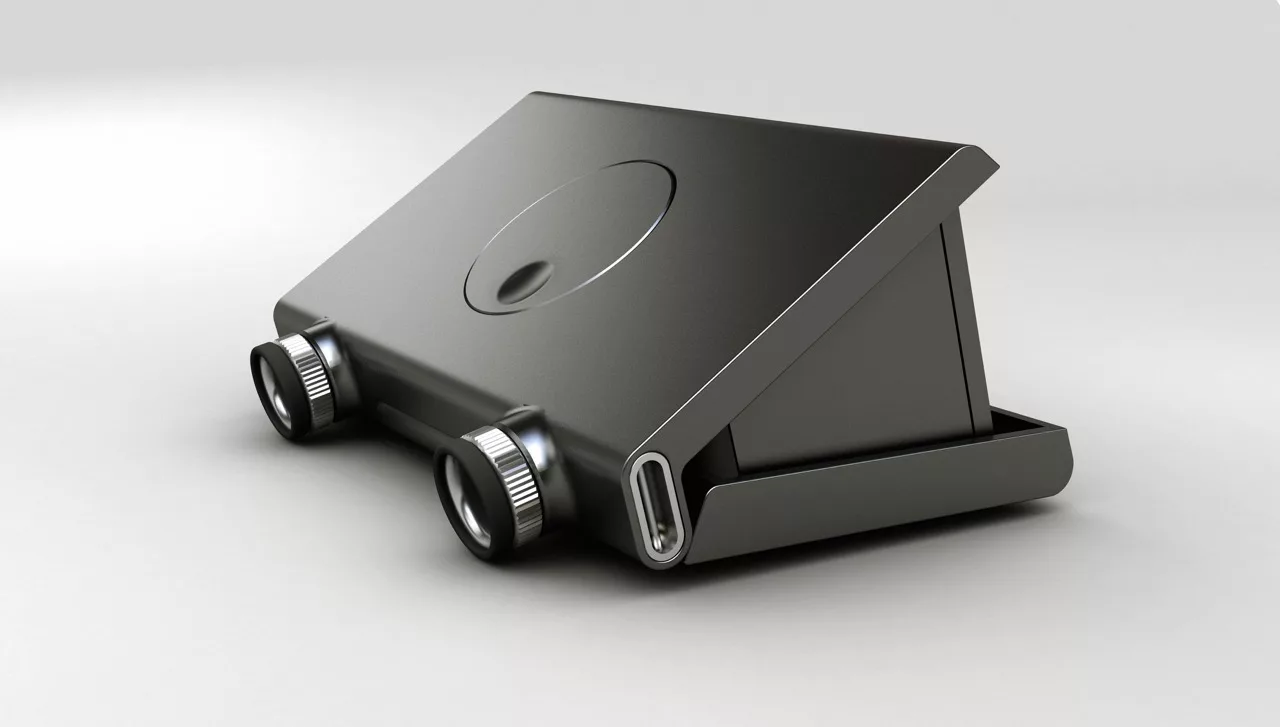 BINOCULARS, 2008, Flat-folding opera glasses concept, © Marc Newson